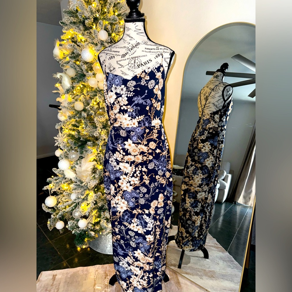 Floral Backless Dress